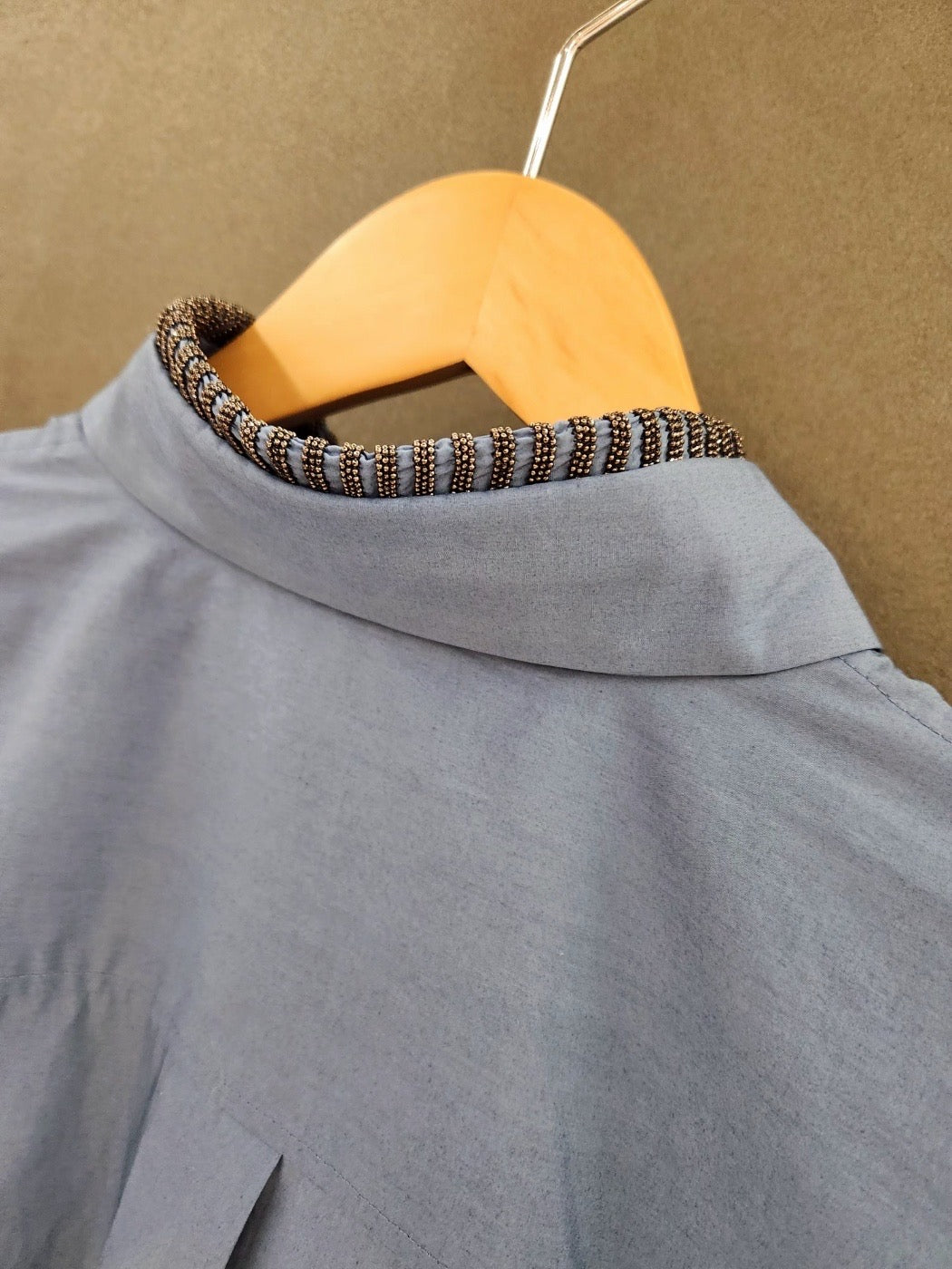 Women’s blue button-up shirt - Korean Fashion