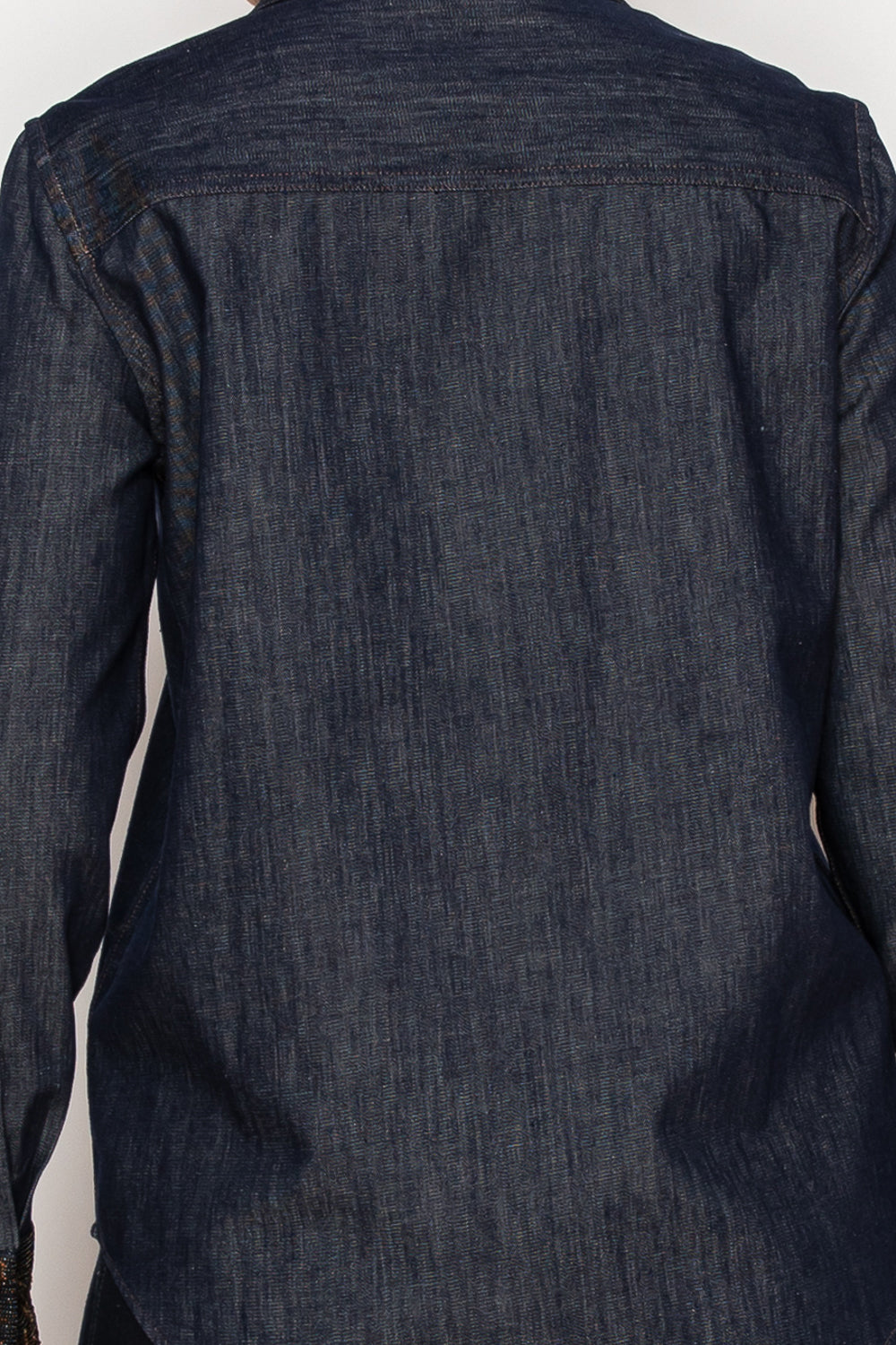 Women’s dark wash denim shirt - Korean Fashion