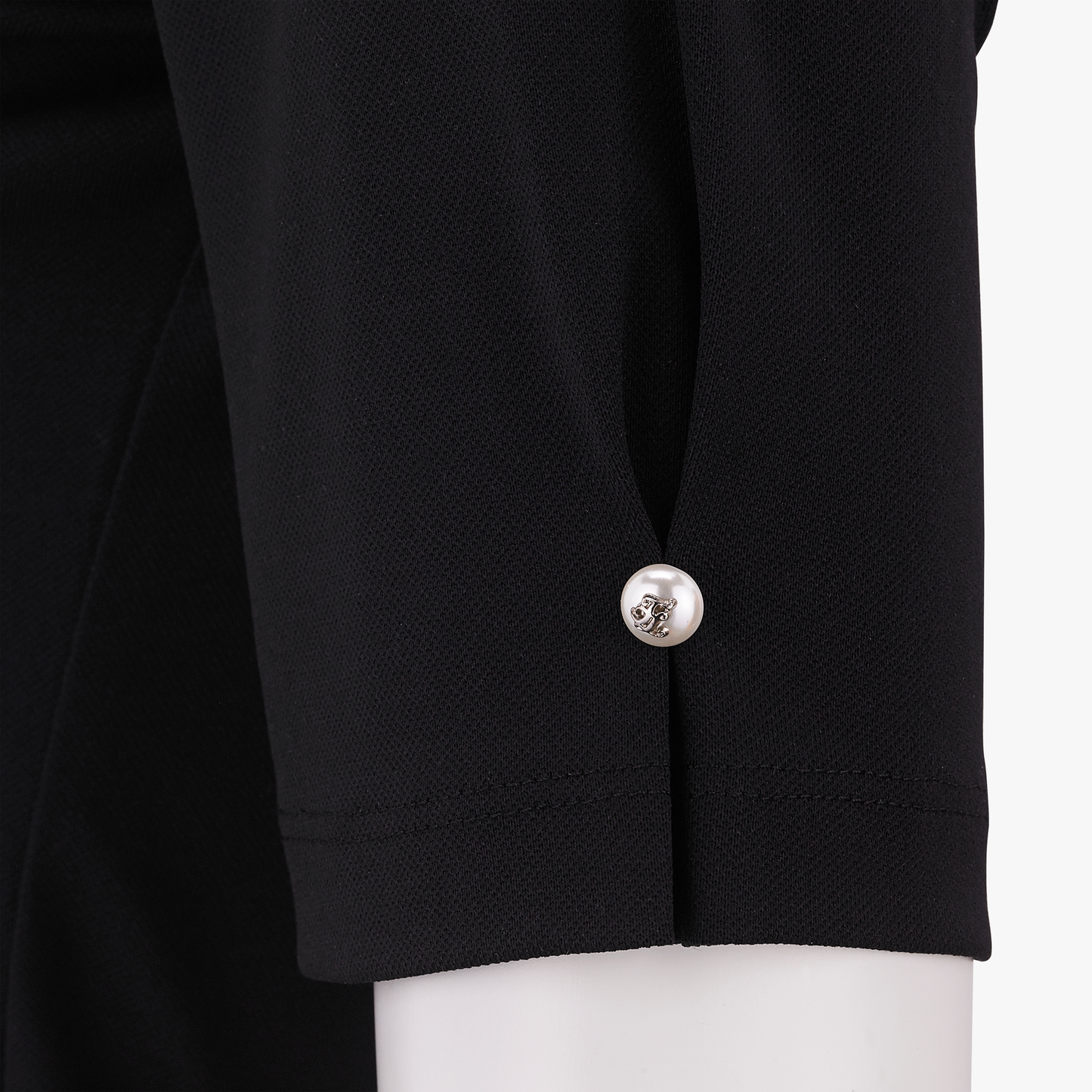 Women’s polo shirt with gingham scarf tie - Korean Fashion