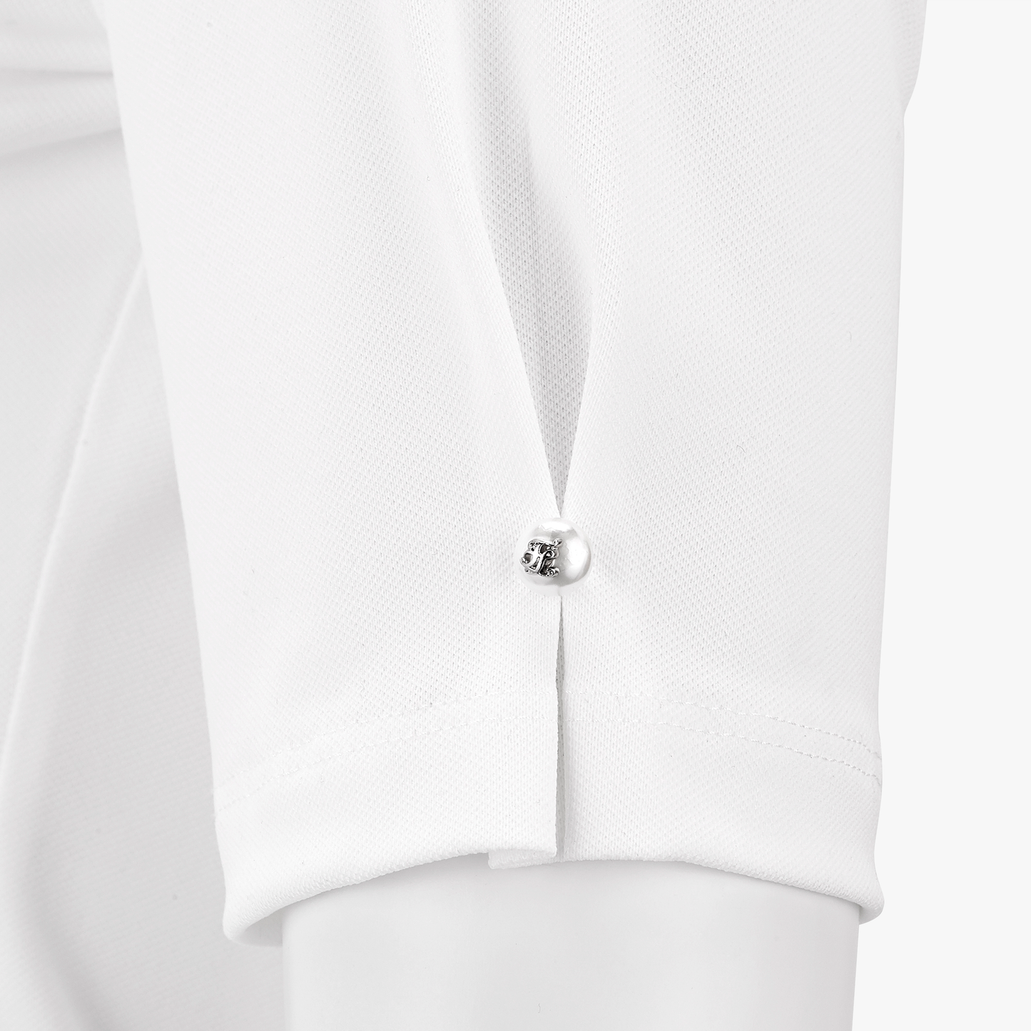 Women’s polo shirt with gingham scarf tie - Korean Fashion