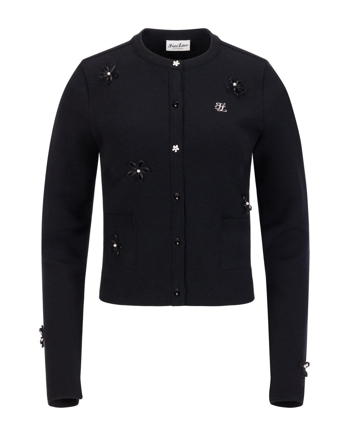 Black Button-Up Cardigan by Fairliar