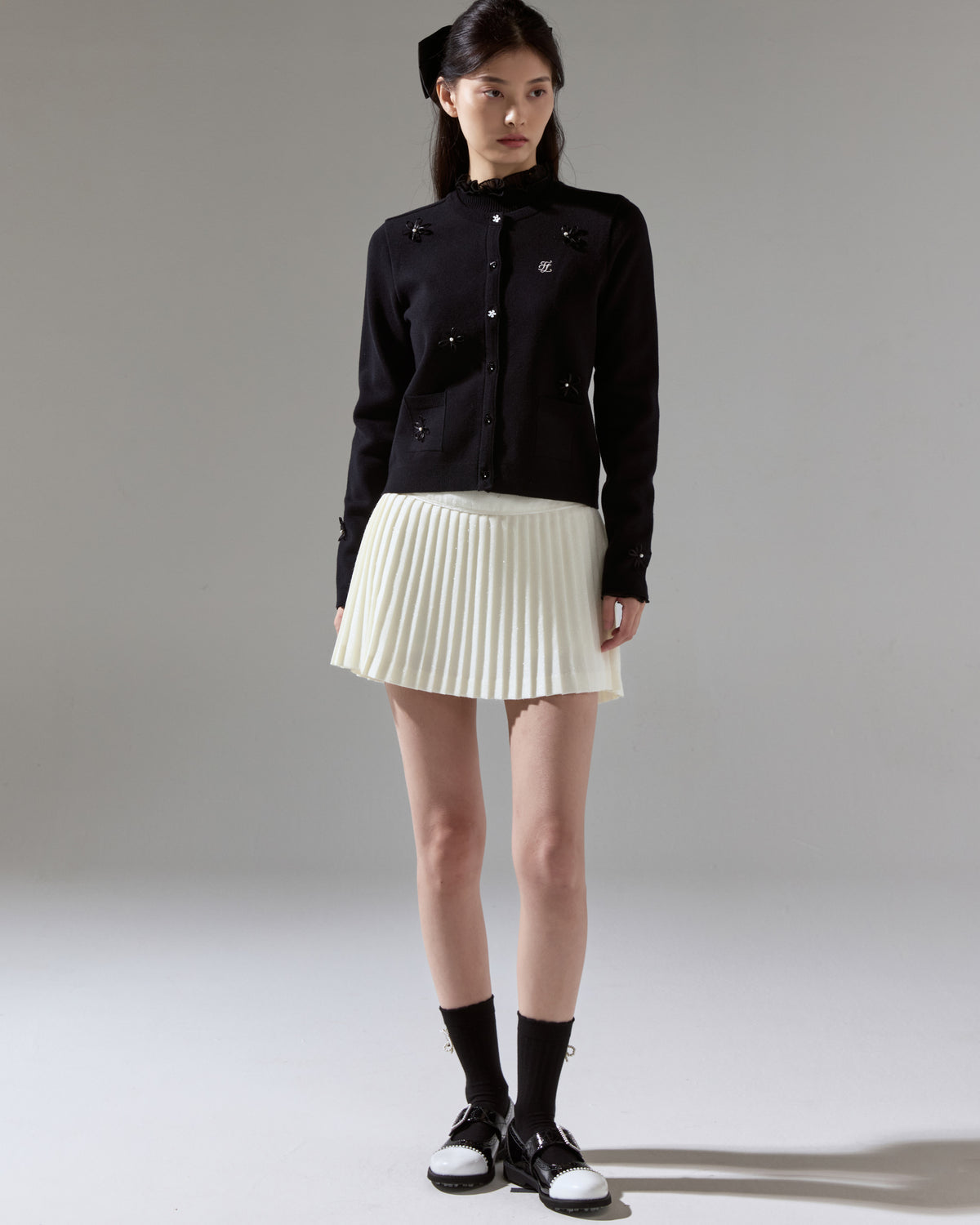 Black Button-Up Cardigan by Fairliar