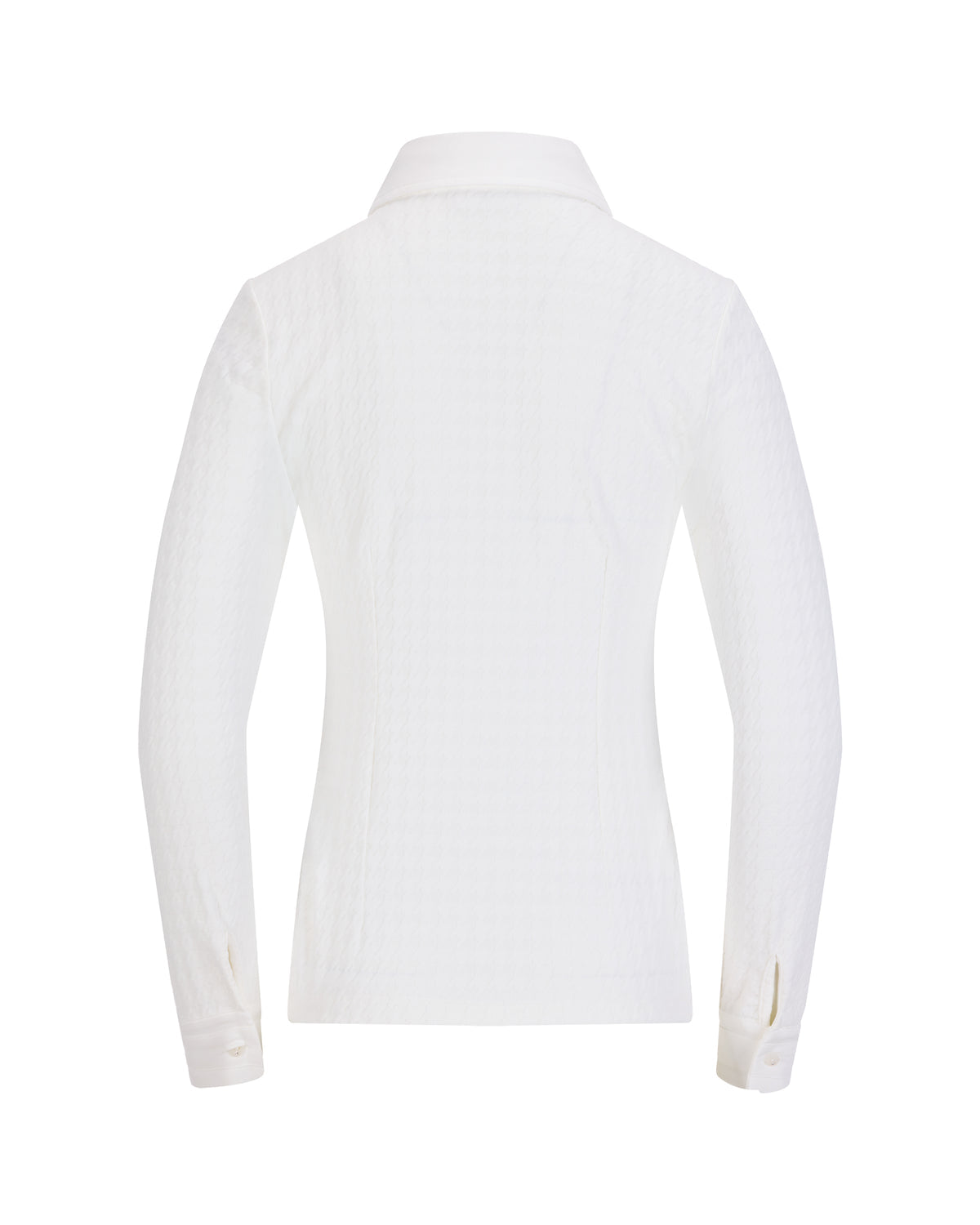 Women's white polo blouse with bow detail by Fairliar