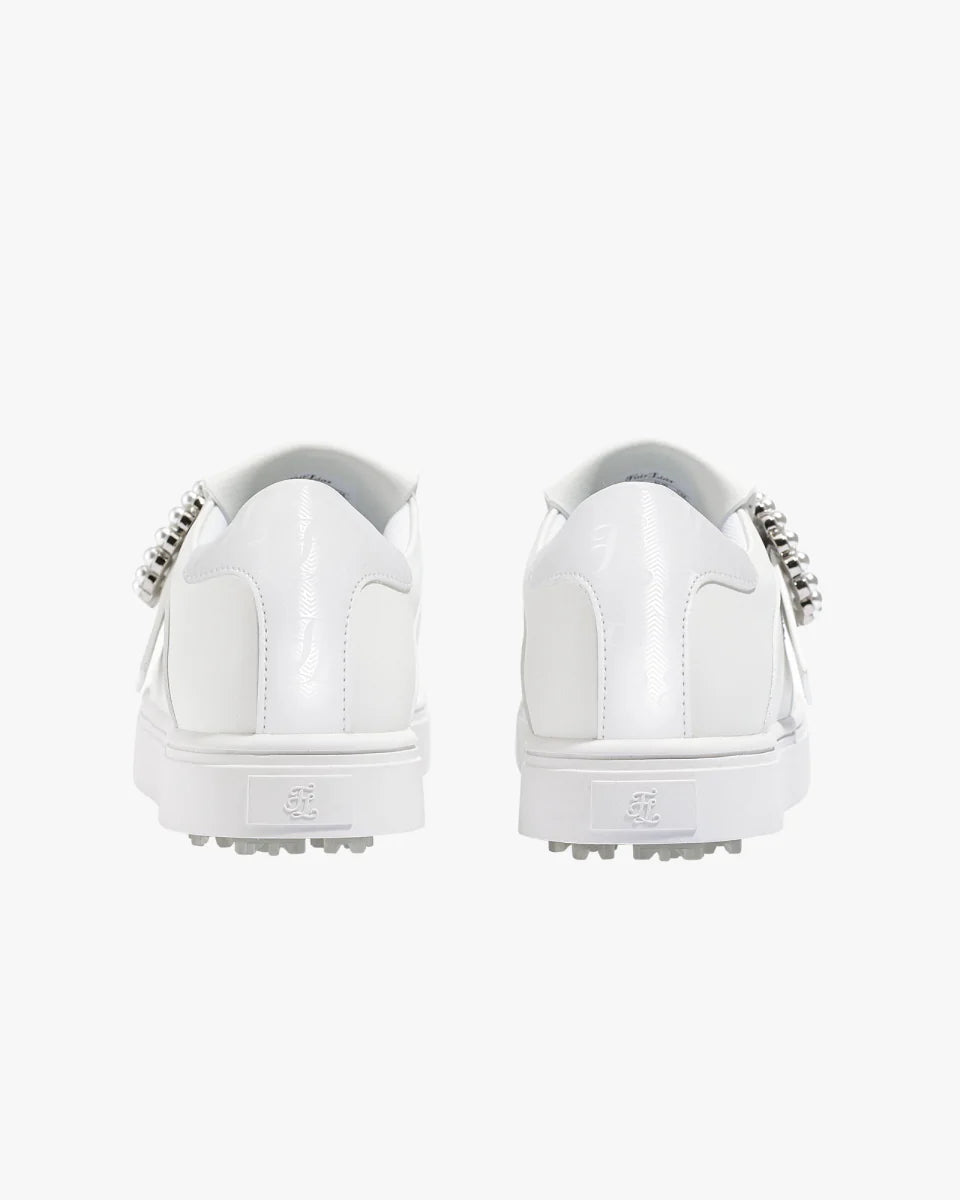 Fairliar pearl buckle loafers for women