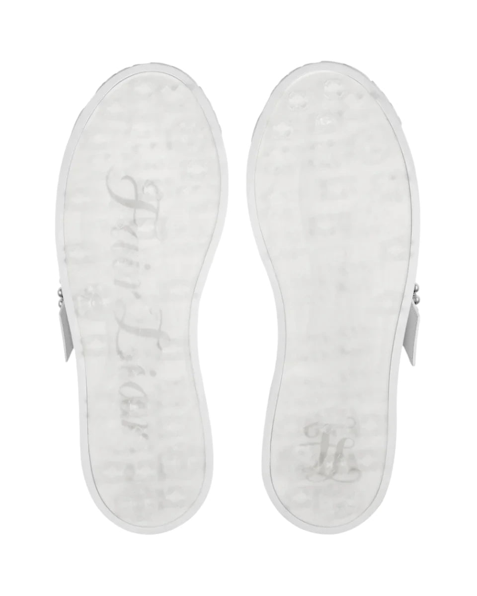 Fairliar women's loafers with pearl buckle