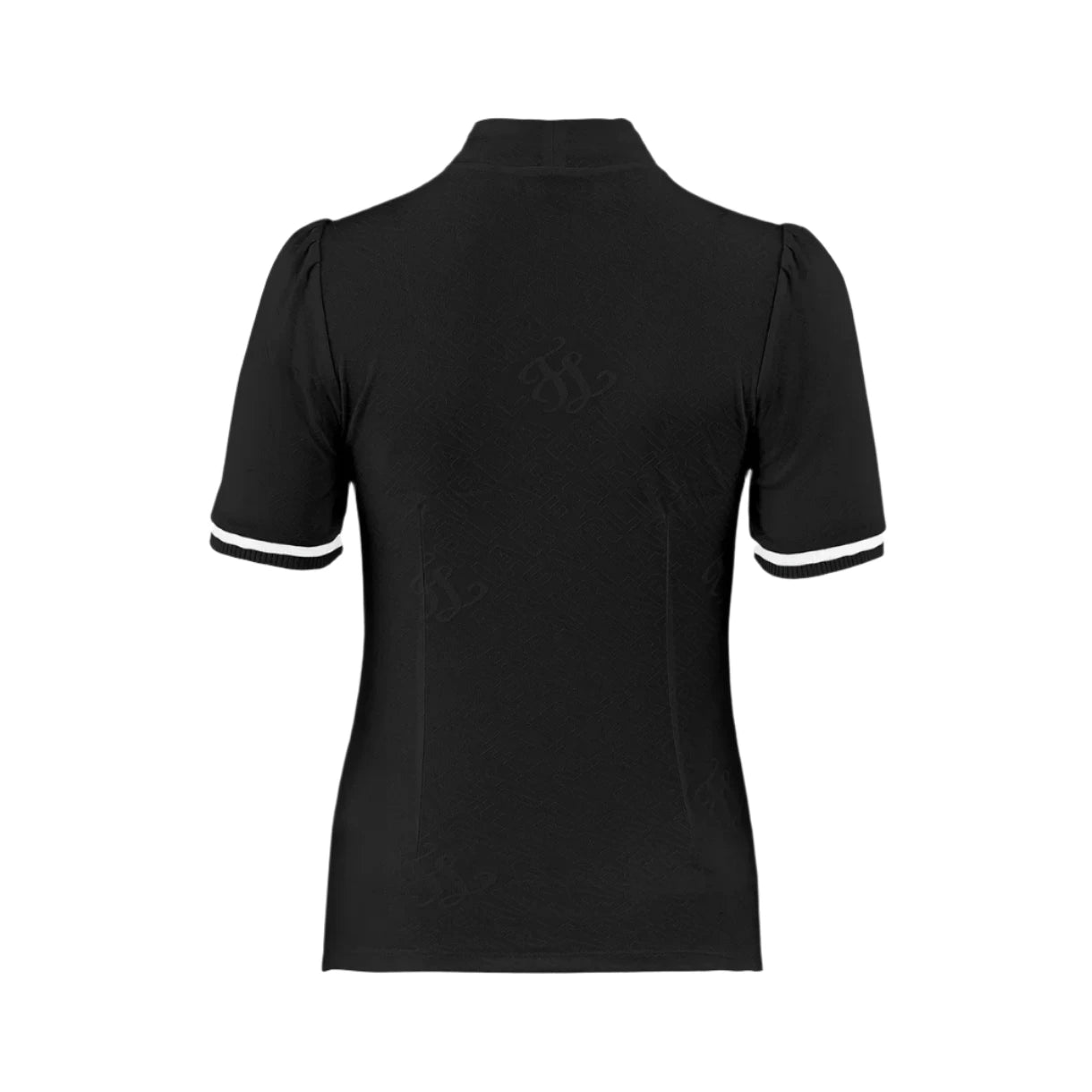 Women's black mock neck top by Fairliar