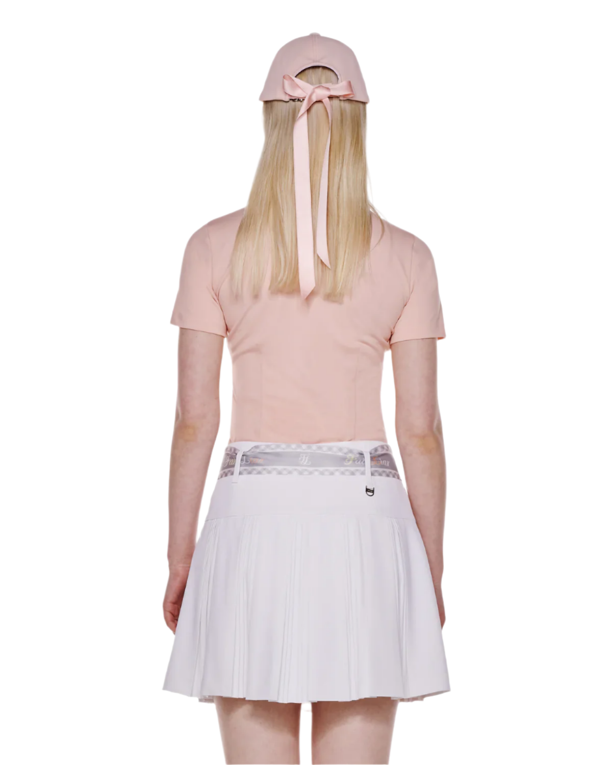 Fairliar blush pink beaded ribbon cap