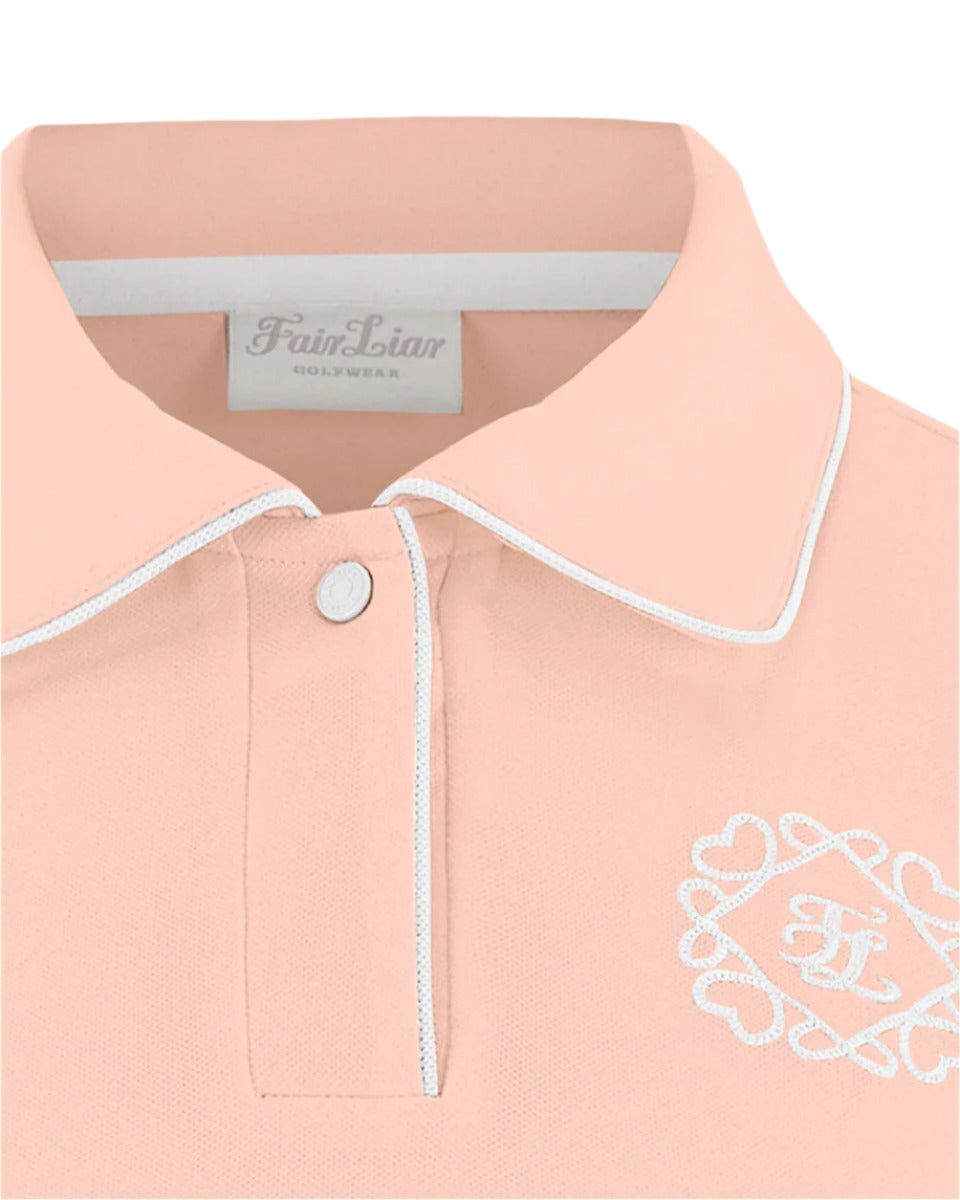 Fairliar slim-fit peach polo shirt for women