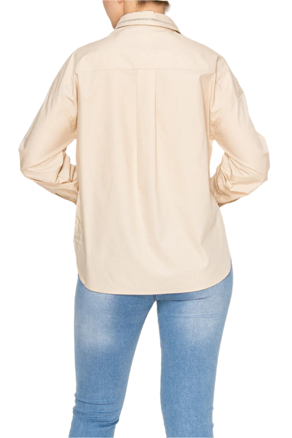 Casual oversized button-up shirt - Korean Fashion