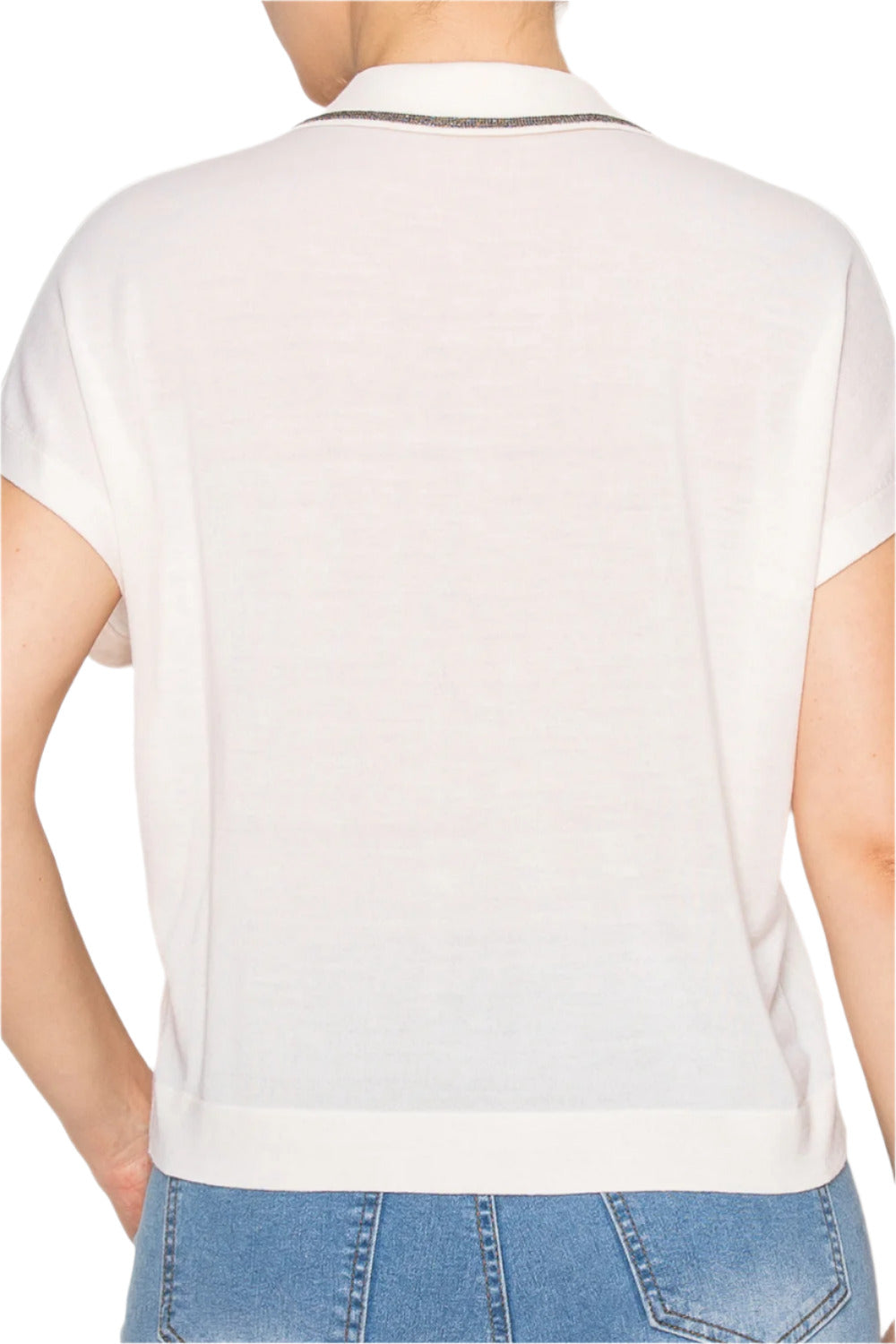 Relaxed fit polo T-shirt for women – Korean fashion