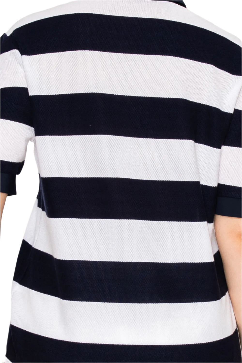 Torbist navy and white striped polo shirt