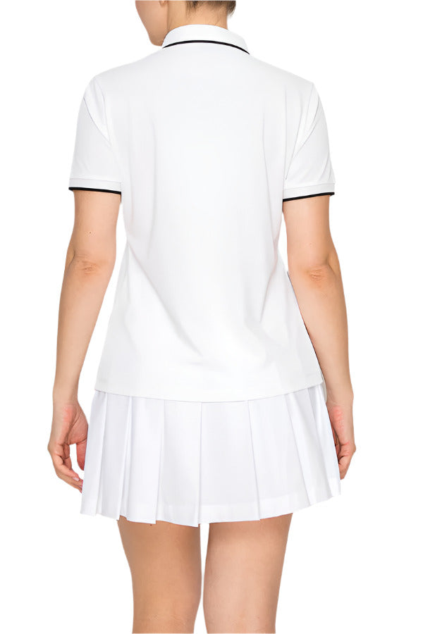 Women's classic white polo shirt by Torbist