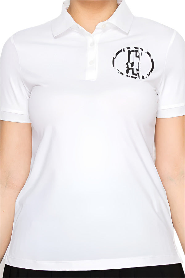Women's classic white polo shirt by Torbist - Korean golf fashion