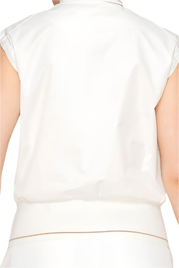 Women's sleeveless vest with front zipper by Torbist