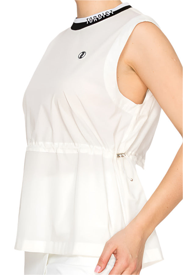 Women's white sleeveless blouse by Torbist