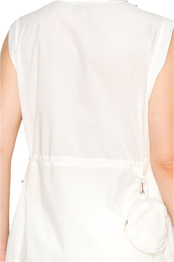 Women's white sleeveless blouse by Torbist
