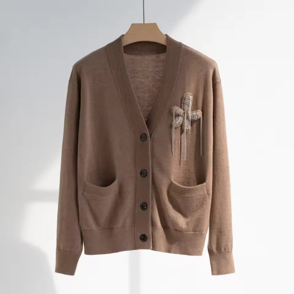Women’s Button-Up Cardigan - Korean Fashion