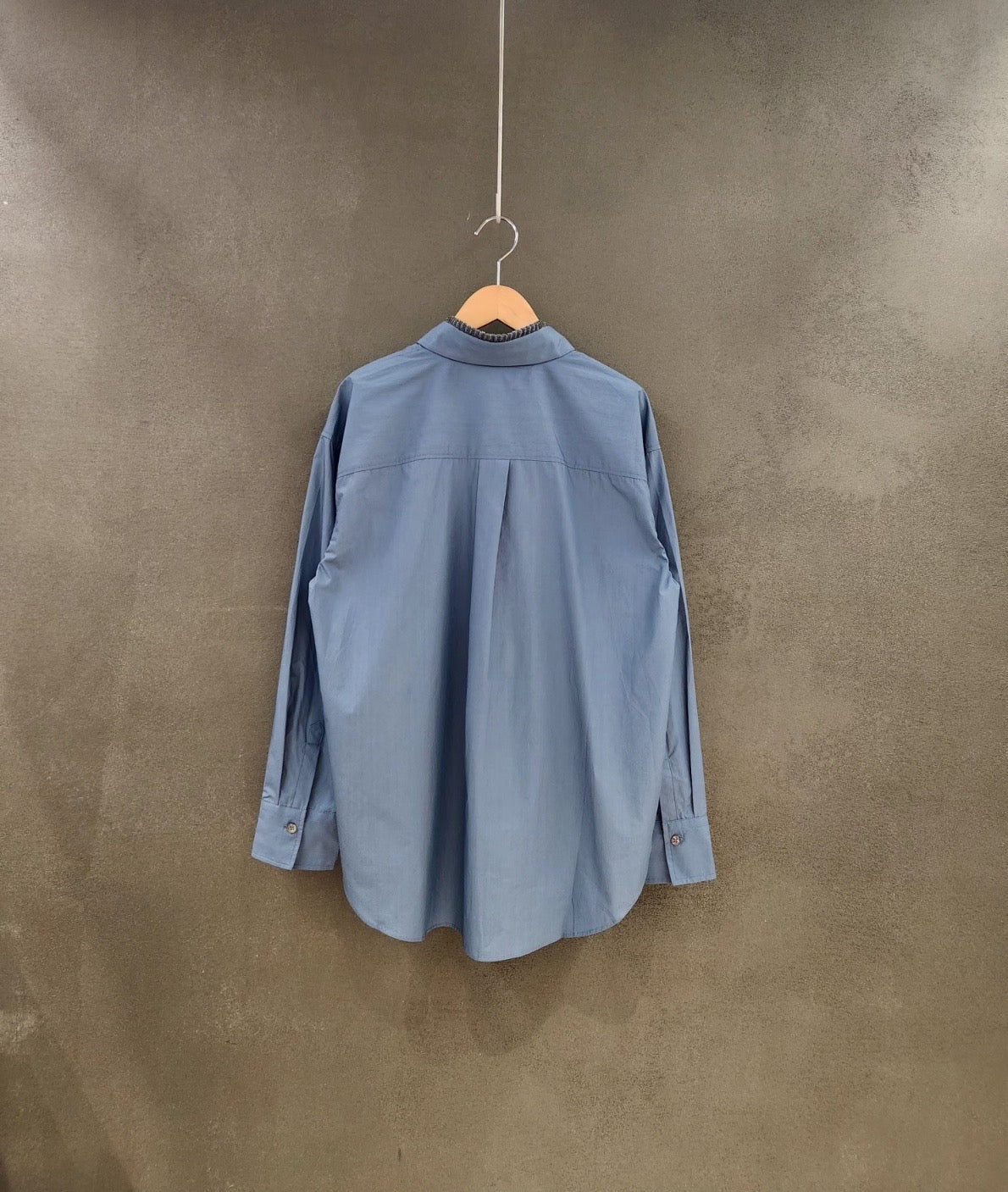 Women’s blue button-up shirt - Korean Fashion