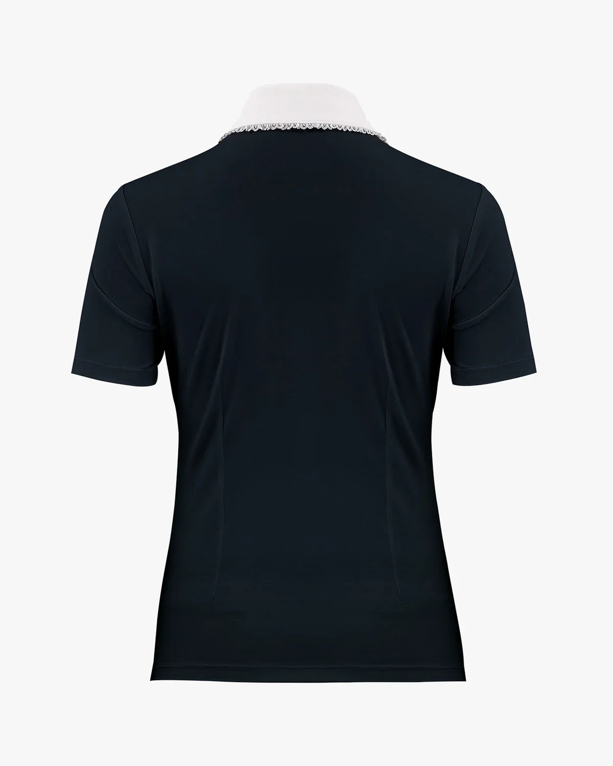 [Fairliar] Lace Point Collar T-Shirt – dark navy
