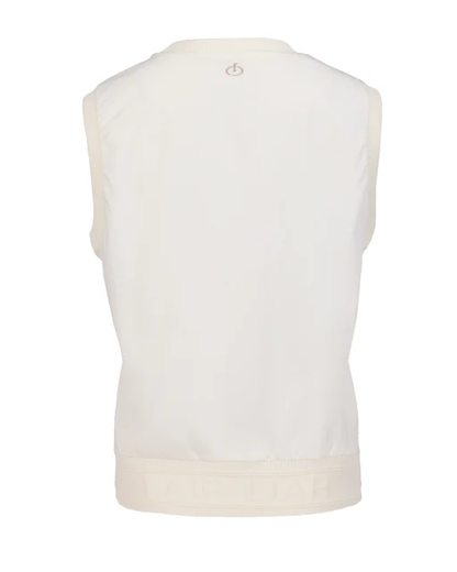Women's windproof vest with elegant ribbon detailing by Fairliar