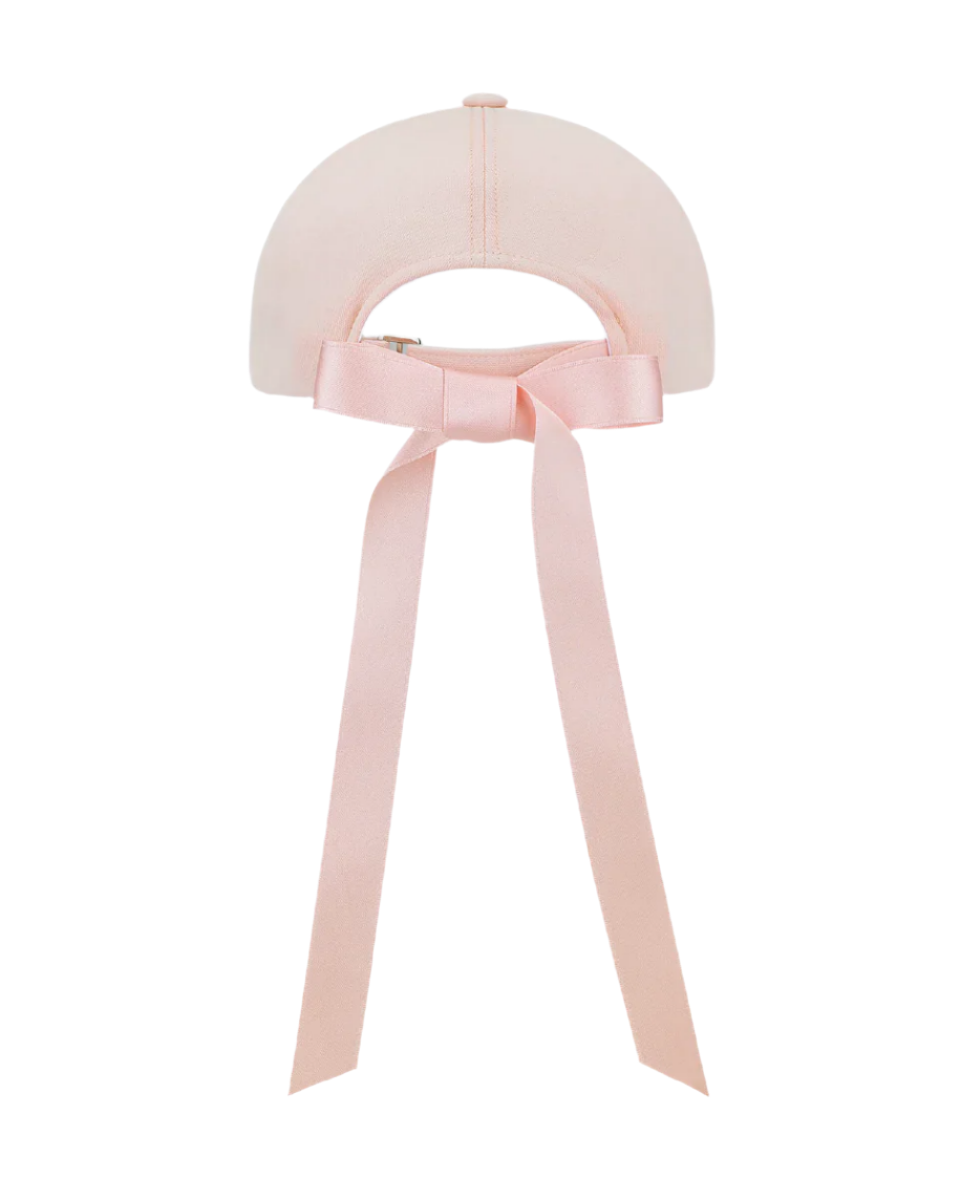 Fairliar blush pink beaded ribbon cap