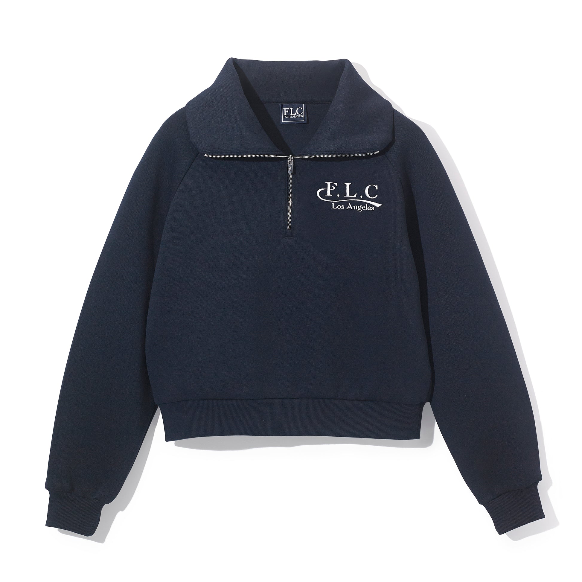 Women's navy quarter-zip sweatshirt by Fairliar