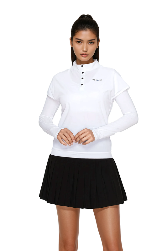 Women's High-Collar Performance Golf Shirt by Torbist