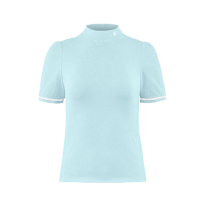 Women's monogram embossed mock neck top by Fairliar