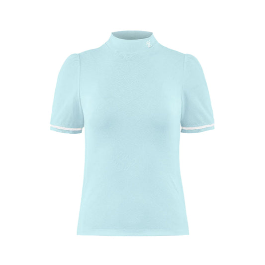 Women's monogram embossed mock neck top by Fairliar