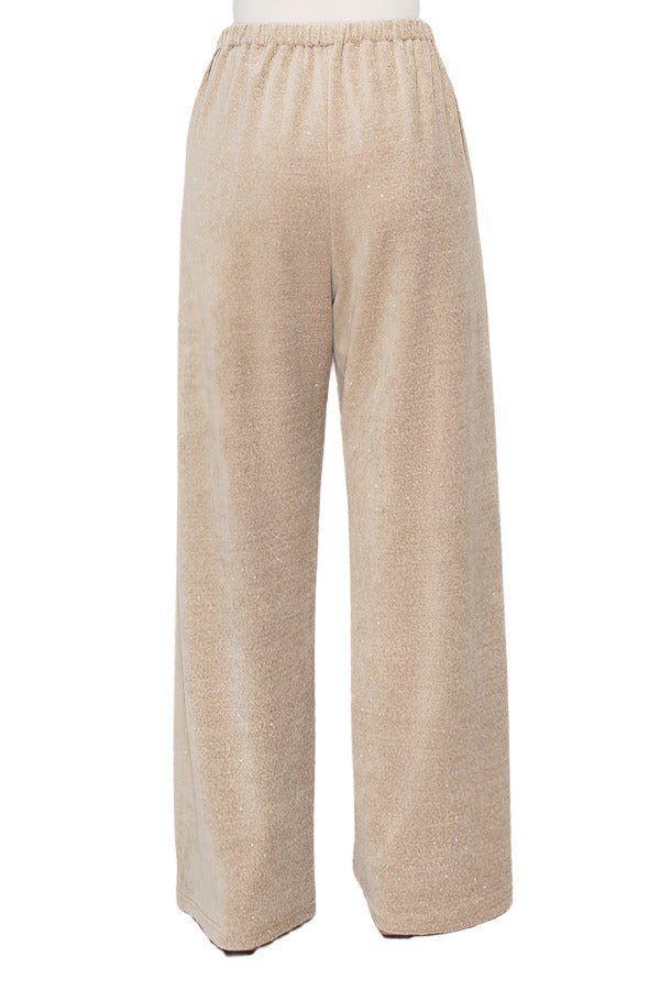 Women's wide-leg velvet lounge pants - Korean Fashion