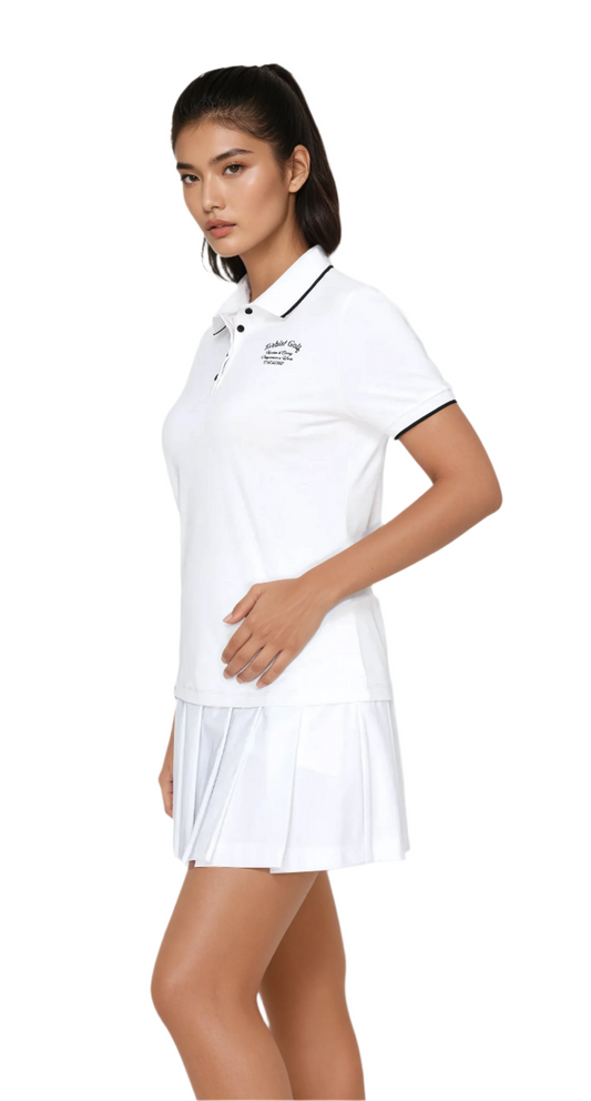 Women's classic white polo shirt by Torbist