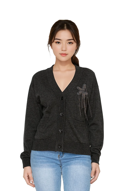 Women’s Button-Up Cardigan - Korean Fashion
