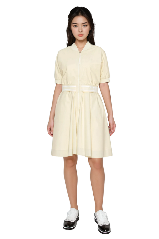 Women’s golf dress featuring front zipper by Torbist
